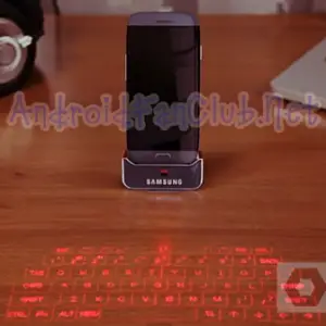 Samsung Galaxy S 4 with Laser Keyboard Dock