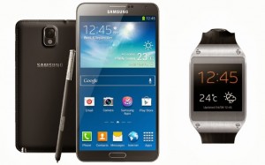 Samsung Galaxy Note 3 and Samsung Galaxy Gear Android Smartwatch