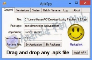 APK SPY - Android Manifest info check, APK Version Check