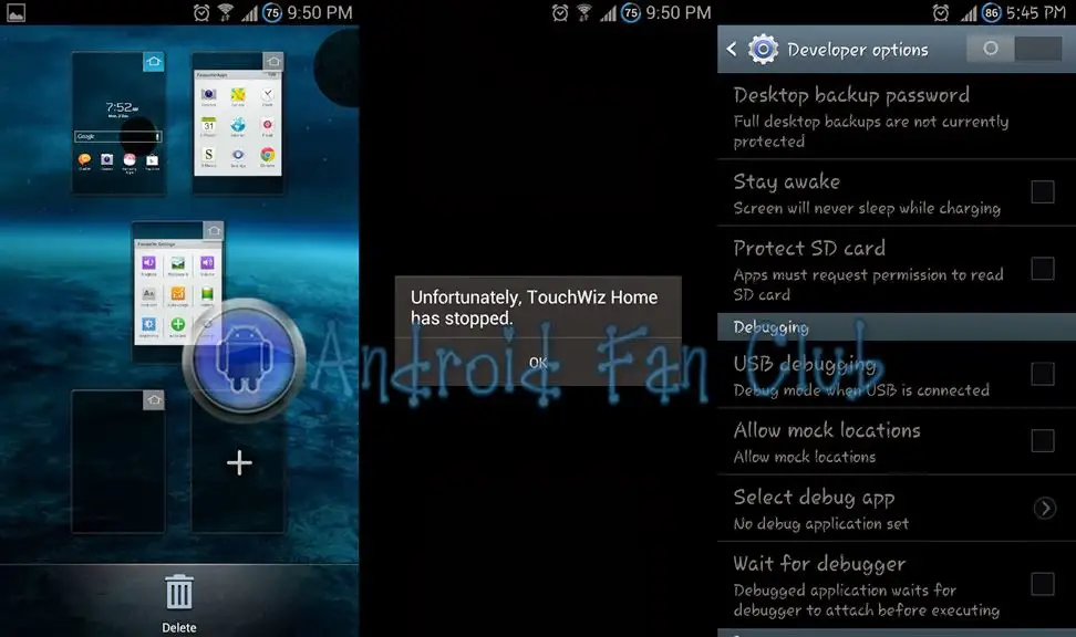 unfortunately touchwiz home has stopped working