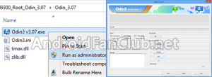 Run Odin3 v3.07.exe as Administrator