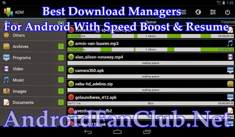 5 apps to speed up boost resume broken downloads on android