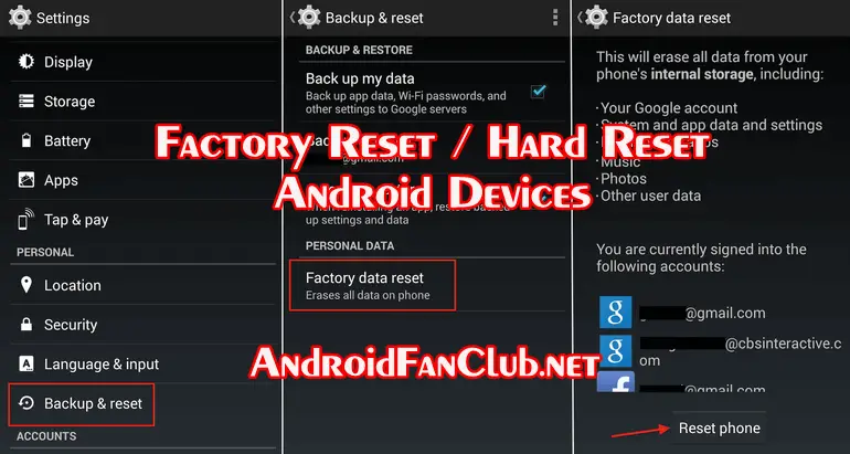 How To Factory Reset Android - Hard Reset Android?